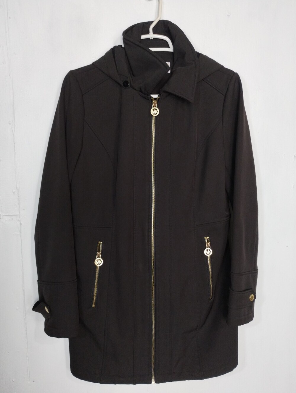 Michael Kors Brown Jacket Sz (S) Shell Hooded